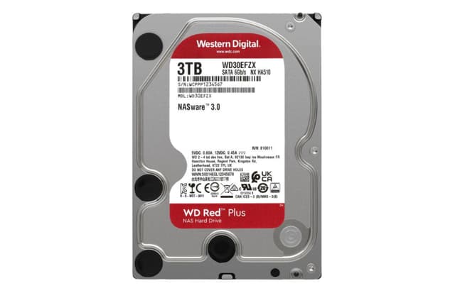Western Digital WD Red Plus internal hard drive 3 TB 5400 RPM 3.5" Serial ATA III