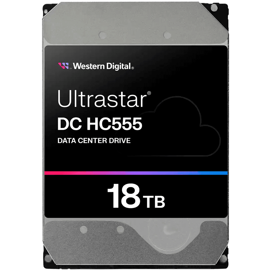 HDD Server WD Ultrastar DC HC555 18TB 512e SE, 3.5’’, 512MB, 7200 RPM, SAS, P3, SKU: 0B47747
