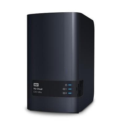 Western Digital My Cloud EX2 Ultra NAS Desktop Marvell Armada 385 1 GB DDR3 12 TB HDD My Cloud OS Black
