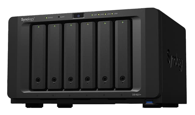 Synology DiskStation DS1621+ NAS/storage server Desktop Ryzen Embedded V1500B 4 GB DDR4 0 TB DiskStation Manager Black