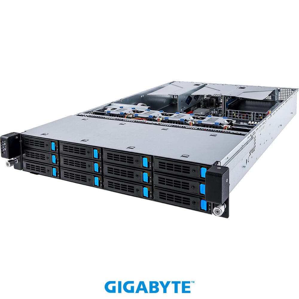 GIGABYTE R280-A3C Intel® C612 LGA 2011-v3 Rack (2U) Black, Grey