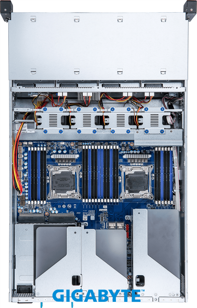 GIGABYTE R280-A3C Intel® C612 LGA 2011-v3 Rack (2U) Black, Grey