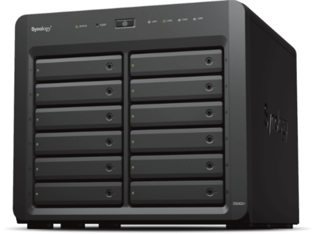 Synology DiskStation DS2422+ NAS/storage server Tower Ryzen Embedded V1500B 4 GB DDR4 0 TB DiskStation Manager Black