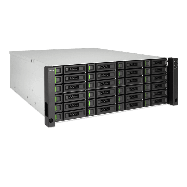 QSAN 4U Single Ctrl SAN System Intel Xeon D-1527 Quad Core 24 Bay 2-ported 10GbE BASE-T iSCSI with Redundant power supply 4 slots for optional host cards