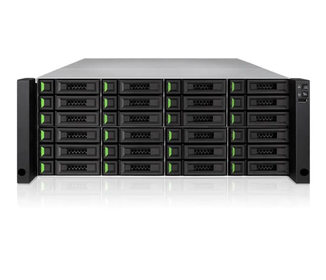 QSAN 4U Single Ctrl SAN System Intel D-1508 Dual Core 24 Bay 2-ported 10GbE BASE-T iSCSI with Redundant power supply 4 slots for optional host card