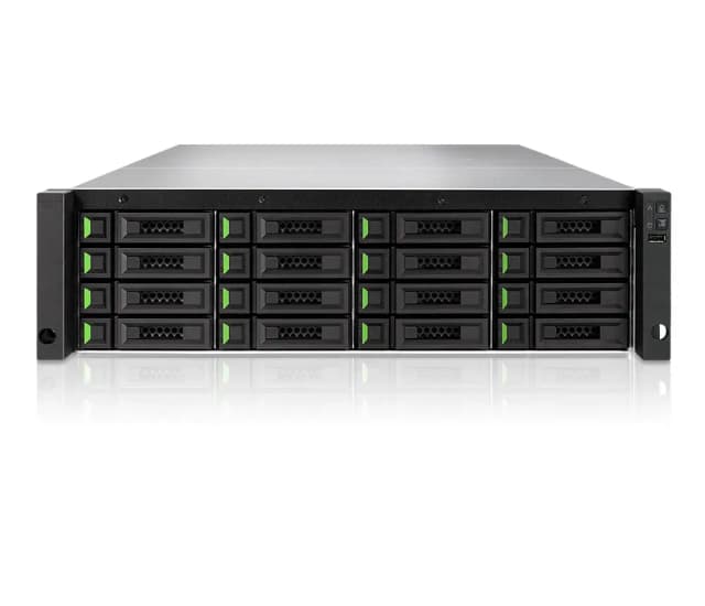 QSAN 3U Dual Ctrl SAN System Intel D-1508 Dual Core 16 Bay 4-ported 10GbE BASE-T iSCSI with Redundant power supply 4 slots for optional host card