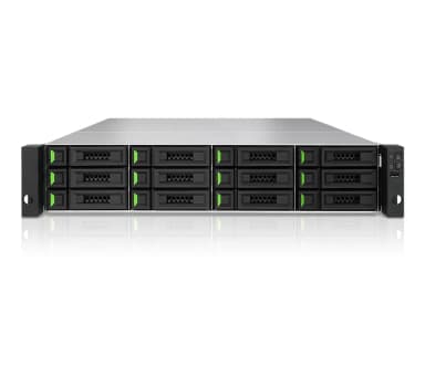 QSAN 2U Dual Ctrl SAN System Intel D-1508 Dual Core 12 Bay 4-ported 10GbE BASE-T iSCSI with Redundant power supply 4 slots for optional host card thumbnail 1