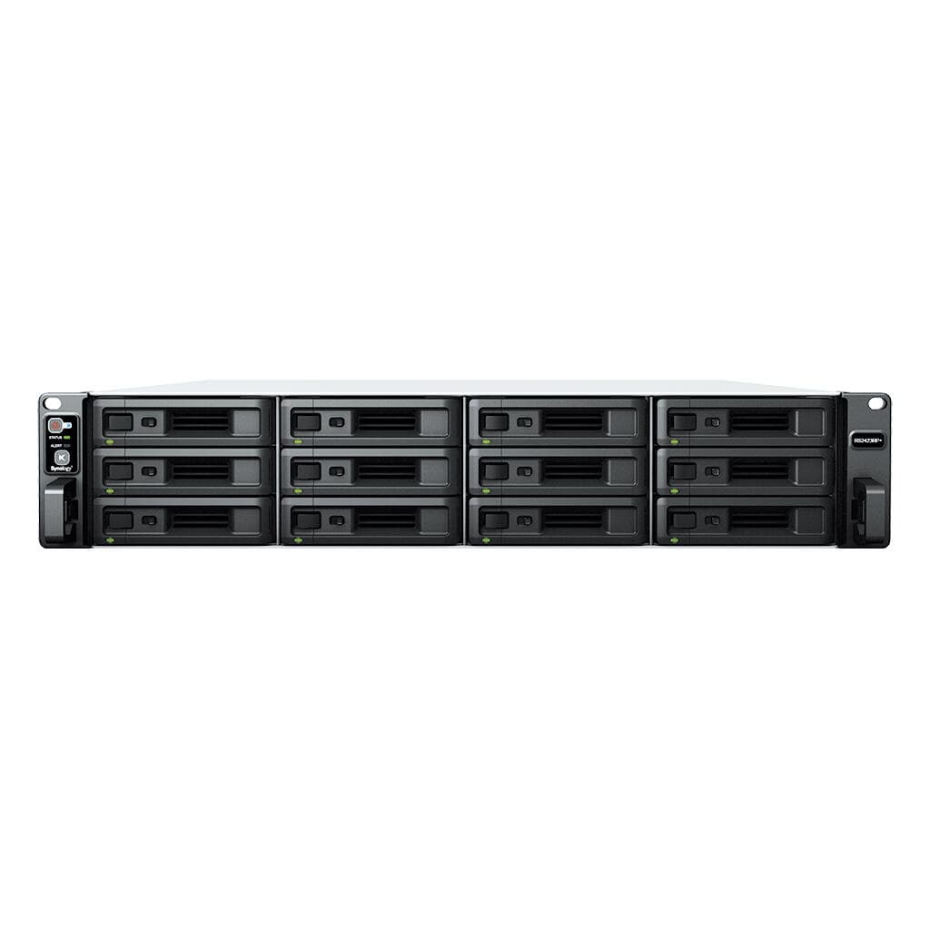 Synology RackStation RS2423RP+ NAS/storage server Rack (2U) Ryzen Embedded V1780B 8 GB DDR4 0 TB DiskStation Manager Black, Grey