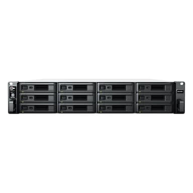 Synology RackStation RS2423RP+ NAS/storage server Rack (2U) Ryzen Embedded V1780B 8 GB DDR4 0 TB DiskStation Manager Black, Grey thumbnail 1