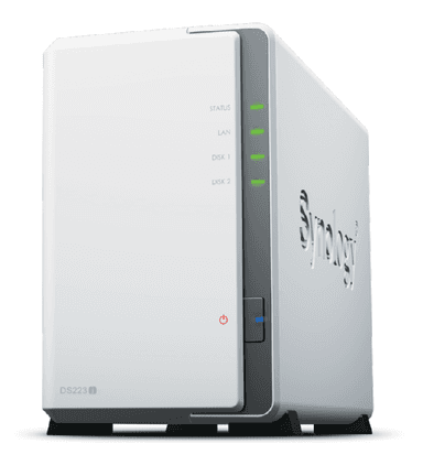 Synology DiskStation DS223J NAS/storage server Desktop Realtek RTD1619B 1 GB DDR4 0 TB DiskStation Manager White thumbnail 1