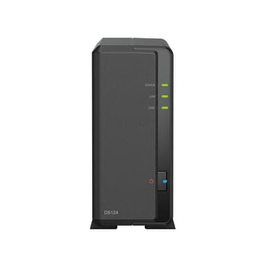 Synology DiskStation DS124 NAS/storage server Desktop Realtek RTD1619B 1 GB DDR4 0 TB DiskStation Manager Black thumbnail 2