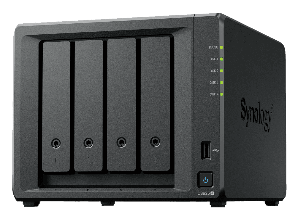 Synology DiskStation DS925+ NAS/storage server Ryzen Embedded V1500B 4 GB DDR4 0 TB Black