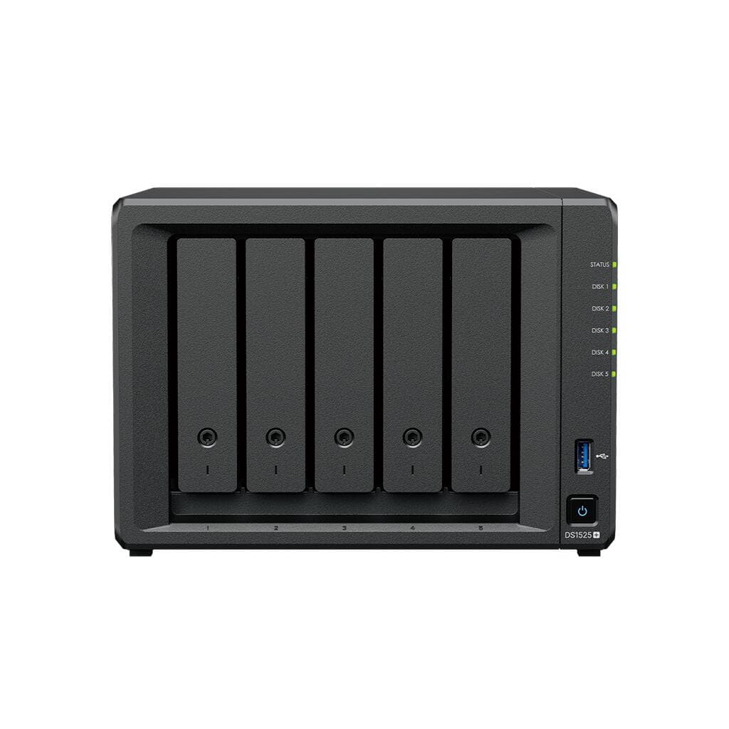 Synology DiskStation DS1525+ NAS/storage server Ryzen Embedded V1500B 8 GB DDR4 0 TB Black