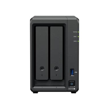 Synology DiskStation DS725+ NAS/storage server Ryzen Embedded R1600 4 GB DDR4 0 TB Black thumbnail 1