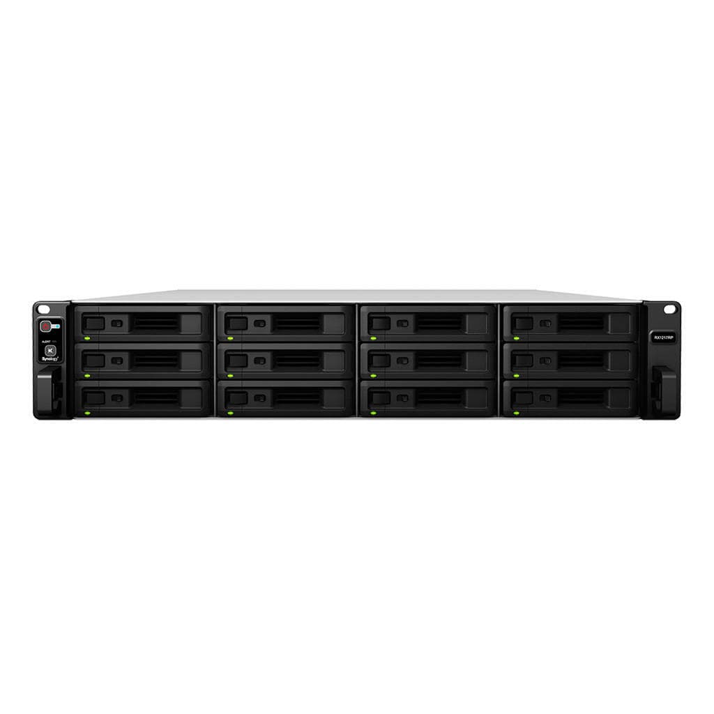 Synology RX1217RP disk array 0 TB Rack (2U) Black, Grey