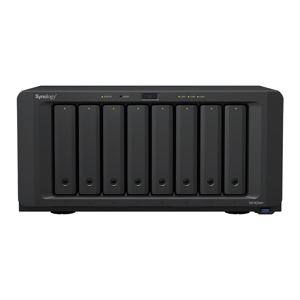 Synology DiskStation DS1823XS+ NAS/storage server Tower Ryzen Embedded V1780B 8 GB DDR4 0 TB DiskStation Manager Black